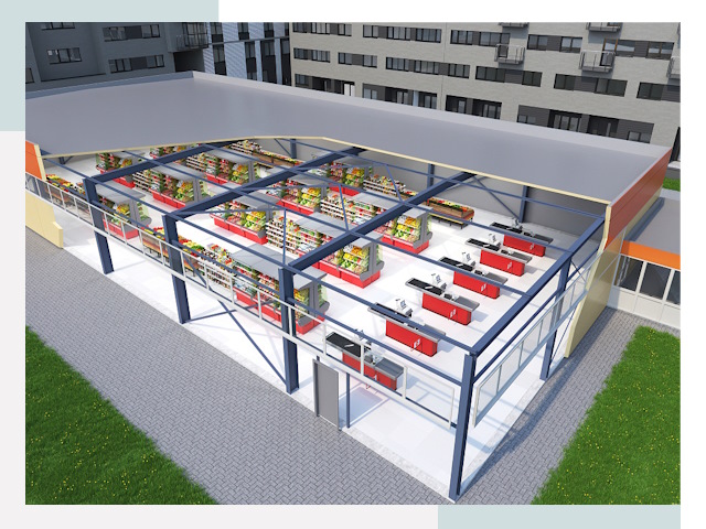 Строительство магазинов в Петрозаводск от 609 руб. за м²