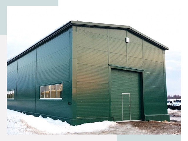 Двускатные ангары в Петрозаводске