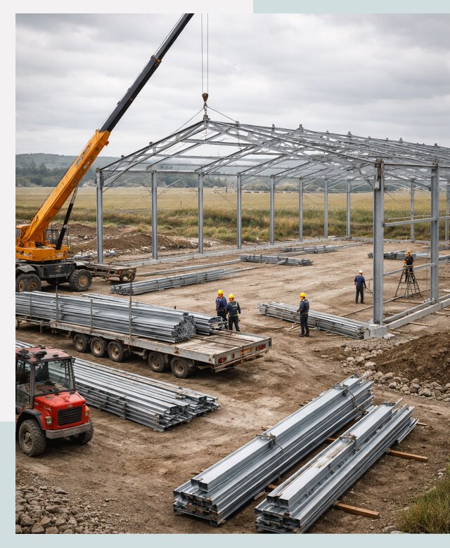 Строительство ангаров для сельхозтехники в Петрозаводске под ключ